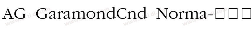 AG GaramondCnd Norma字体转换